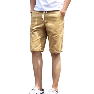 Shorts Men 2016 Summer Fashion Solid Mens Shorts Casual Cotton Slim Bermuda Masculina Beach Shorts Classic Knee Length Shorts