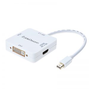 3in1 Mini DisplayPort DP v1.2 to HDMI 4K DVI VGA Thunderbolt Port Compatible  Adapter Cable Square For Macbook 2017 Hot Items