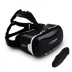 VR Shinecon II 2.0 Helmet Virtual Reality Glasses Mobile Phone 3D Video Movie for 4.7-6.0" phone + Remote Controller