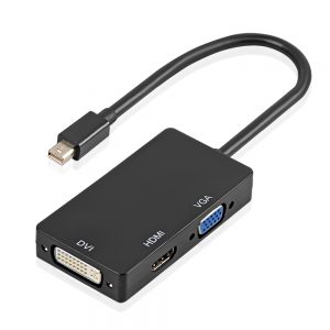 High Quality 1080P Mini Display Port DP to HDMI DVI VGA Adapter 3 In 1 Thunderbolt Converter For Apple MacBook Pro Air