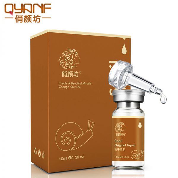 QYF Brand Snail Original Liquid Whitening Moisturizing Removing Red Blood Shrink Pores Face Serum anti-aging Cream Skin Care