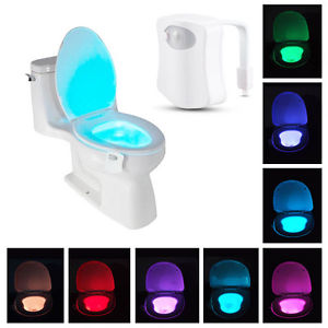 8-Color LED Motion Sensing Automatic Toilet Night Light