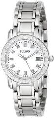 Bulova Women's 96R105 Diamond-Accented Silver Tone Stainless Steel Watch