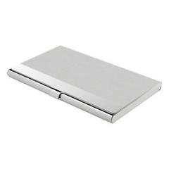 Pocket Stainless Steel & Metal Business Card Holder Case ID Credit Wallet Silver