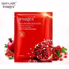 OMY LADY Images Red pomegranate mask face mask plant extract hydrating deep moisturizing&whitening facial massage mask skin care