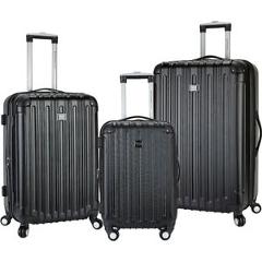 Travelers Club Luggage Madison 3 Piece 2-in-1 Hardside Luggage Set NEW