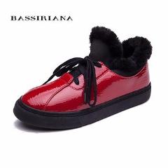 BASSIRIANA - Winter Woman boots Shoes Plush Lady's Trend Cotton-padded Shoes Auto Lady Warm Shoes Women