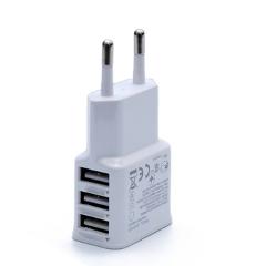 Aokin 5V 2A EU Plug 3 Ports USB Wall Charger Universal Mobile Phone Charger For iPhone X 7 Travel Tablet Adapter For Samsung S8