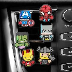 3pcs/set Cute Automobile Car Vent Perfum Clip For Marvel Avengers Hero Figure Auto Interior Decoration Air Freshener Accessories