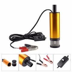 12V Car Electric Submersible Pump Diesel Fuel Water Oil Transfer Submersible Pump with On/Off Switch Oil Engine Transfer pump
