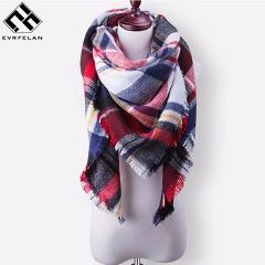 2018 New Winter Scarf For Women Tartan Scarf Women'S Plaid Blanket Scarf Basic Shawls Autumn Winter Warp