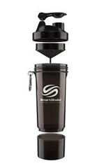 SmartShake Slim 17oz Protein Shaker Blender Mixer NEON GUNSMOKE BLACK BOTTLE