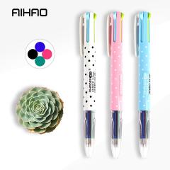 AIHAO Ballpoint Pen 4 Ink Colors Cute Kawaii Creative Pens for Writing Office Stationery School Supplies Gift Pen for Girls/Boys