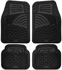Car Floor Mats for All Weather Rubber 4pc Set Tactical Fit Heavy Duty Black