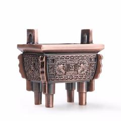 Retro Incense Burner Creative Home Decor Chinese Mini Bronze Tripod Stick Incense Holder Buddhist Alloy Censer 2 Colors
