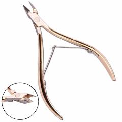 HotHot New 1PCS Gold Cuticle Nail Dead Skin Sharp Nippers Manicure Pedicure Stainless Steel Cuticle Scissor Nail Care Clipper