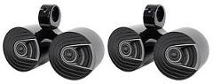 Pair Dual Polk Audio 6.5" 1200 Watt Marine Boat Wakeboard Tower Speakers