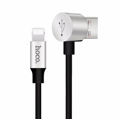 HOCO 2in1 for Lightning Micro USB to USB 90 Degrees Charging Data Cable Charger Wire Data Transfer Sync for Apple iPhone Samsung