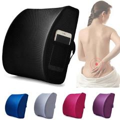 Memory Foam Breathable Healthcare Lumbar Cushion Back Waist seat Support Travel Pillow Car Seat Home Office Pillows Relieve Pain