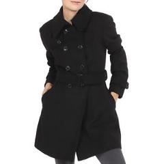 Alpine Swiss Keira Women's Trench Coat Double Breasted Wool Jacket Belted Blazer