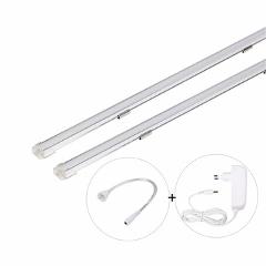 2PCS 50CM Fast Seamless connecting LED Bar Light 42LEDs SMD 2835 LED Strip Kitchen Cabinet Light Kit with 1A Power supply