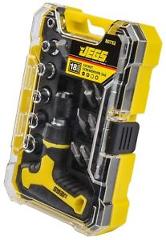 JEGS Performance Products 80752 Socket and Screwdriver Set 18-Piece SAE
