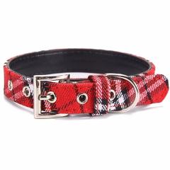 Plaid Dog Collar for Large Dogs Pet Product for Puppies and Kittens Dog Small Collars in Collars Leads and Harnesses Cute JW0044