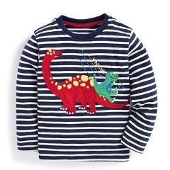 Baby Boys T shirt Children Clothing 2017 Brand Clothes Boys Long Sleeve Tops Animal Appliques Kids T-shirts for Boy Sweatshirt