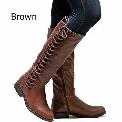 AIWEIYi Women's Fashion Boots Knee High Slim Boots Solid Color Riding Boots Women Elegant Side Zip Comfortable Boots Botas Shoes