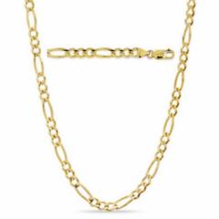 Solid 10K Gold Figaro Chain Necklace