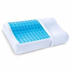 Contour Memory Foam Pillow w/ Cooling Gel - Orthopedic Bed Pillow - Reversible