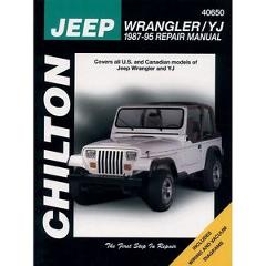 Chilton Repair Manual New Jeep Wrangler 1987-1995 40650