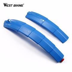 WEST BIKING Telescopic Folding Bicycle Fenders with Taillight Quick Release MTB Front Rear Mudguards Cycling Parts Bike Fenders