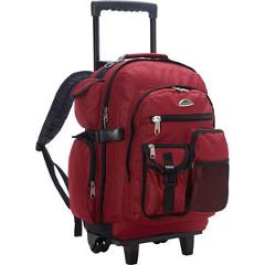 Everest Deluxe Wheeled Backpack 9 Colors Rolling Backpack NEW