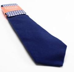 TALLIA NEW Blue Gingham Plaid Pocket Square Navy Solid Mens Necktie $65 #667