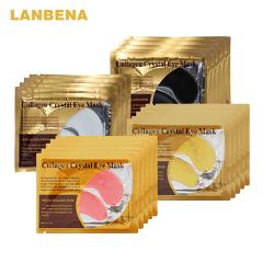 LANBENA 24K Gold Collagen Eye Mask Eye Patches Dark Circle Puffiness Eye Bag Anti-Aging Wrinkle Firming Skin Care 10PCS=5 Pair