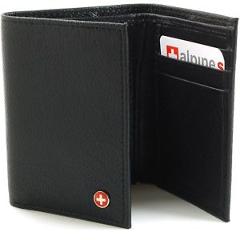 Alpine Swiss Mens Trifold Wallet Genuine Leather Card Case ID Window Billfold NW
