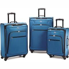 American Tourister Moroccan Blue Pop Plus 3 Piece Nested Spinner Luggage Set