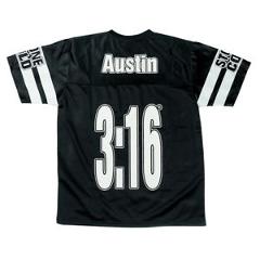 Official WWE Authentic Stone Cold Steve Austin Football Jersey Black