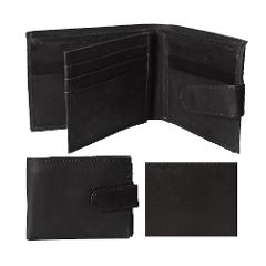 DBFL1 Men's Genuine Leather Bi-Fold Snap Wallet
