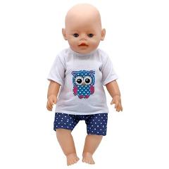 Baby Born Doll Clothes 7 Styles White t-shirt + Pants Skirt Suit Fit 43cm Zapf Baby Born Doll Accessories Christmas Gift 568