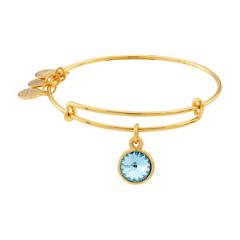 Alex And Ani March Birthstone Gold Expandable Bangle A09EB242G