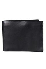 DBFL1 Men's Genuine Leather Bi-Fold Wallet Black