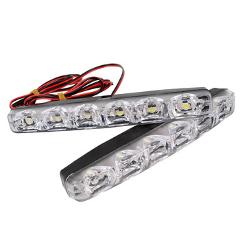 1 Pair DRL LED Car Daytime Running Lights 6 LEDs DC 12V Auto Fog Light Driving Lamps Car-syling Super Bright