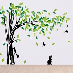 Large Green Tree Wall Sticker Vinyl Living Room Wall Stickers Home Wall Decor Poster vinilos paredes Wall Decoration 215*395cm