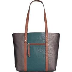 Style & Co. 1384 Womens Multi Faux Leather Tote Handbag Purse Medium BHFO