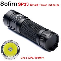 Sofirn SP33 Powerful LED Flashlight 18650 Cree XPL 1080lm High Power Lamp Torch 26650 Flash Light camp bike with indicator light