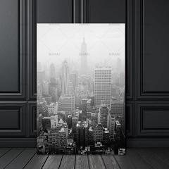 City Building Nordic Abstract Wall Pictures for Living Room Art Decoration Pictures Scandinavian Canvas Painting Prints No Frame