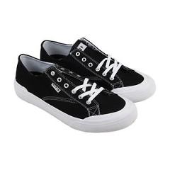 HUF Classic Lo Ess Tx Mens Black Textile Lace Up Sneakers Shoes