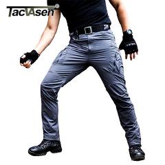 TACVASEN IX9 Men Tactical Pants Waterproof Mens Cargo Pants Summer Quick Drying Pants Army Military Combat Trousers TD-YCXL-036